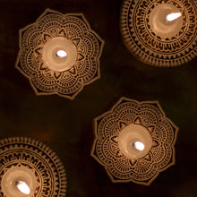Load image into Gallery viewer, Flower Carved Block Tealight

