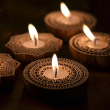 Load image into Gallery viewer, Mandala Carved Block Tealight
