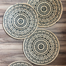 Load image into Gallery viewer, Mandala Jute Placemats (Set of 4)
